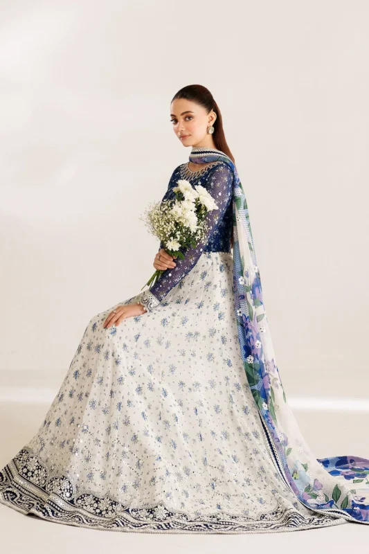 Zilverah embroidered chiffon formal wear 3-piece Pakistani dress buy online Pakistan