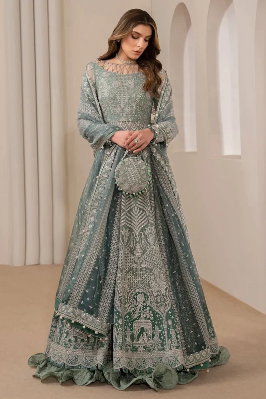 Zilverah embroidered chiffon formal wear dress with organza dupatta – buy online Pakistan