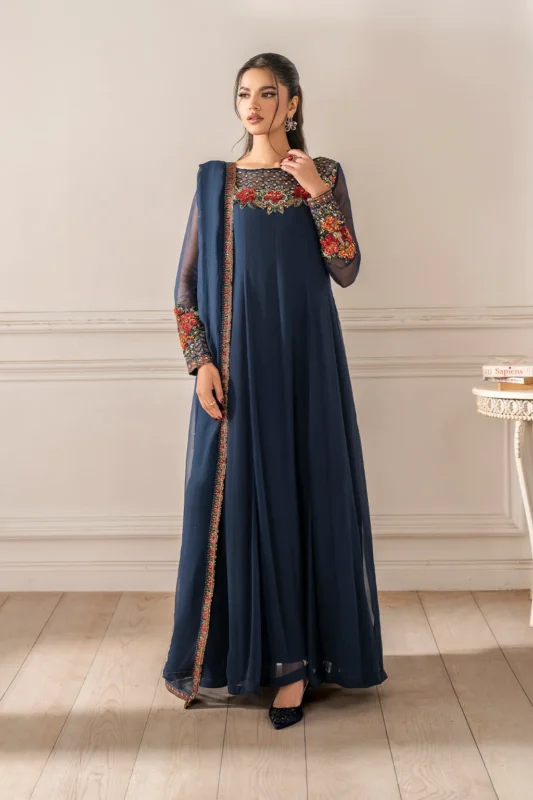 Zilverah Embroidered Chiffon Frock Luxury Formal Wear Pakistan – Featured Look