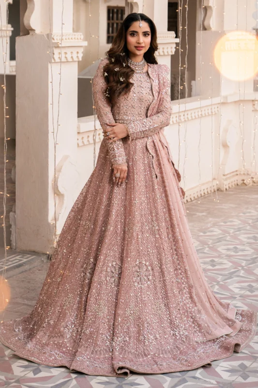 Zilverah Lilac Net Embroidered 3-Piece Formal Lehenga Dress — Buy Online Pakistan