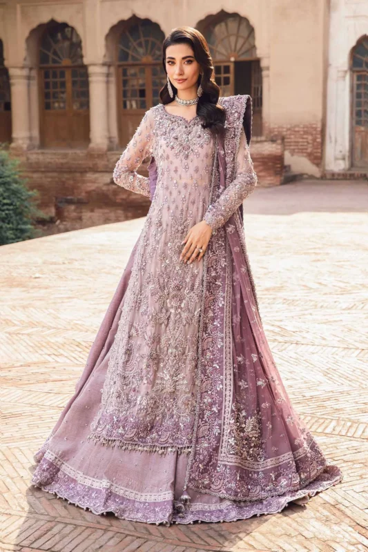 Zilverah Pinar Lilac Organza Lehenga – Luxury Formal Wear for Nikah & Walima in Pakistan