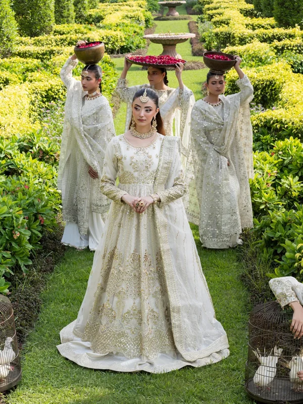 Zilverah 3-piece Organza Maxi and Zari Jacquard Lehenga formal wear Pakistan – featured look