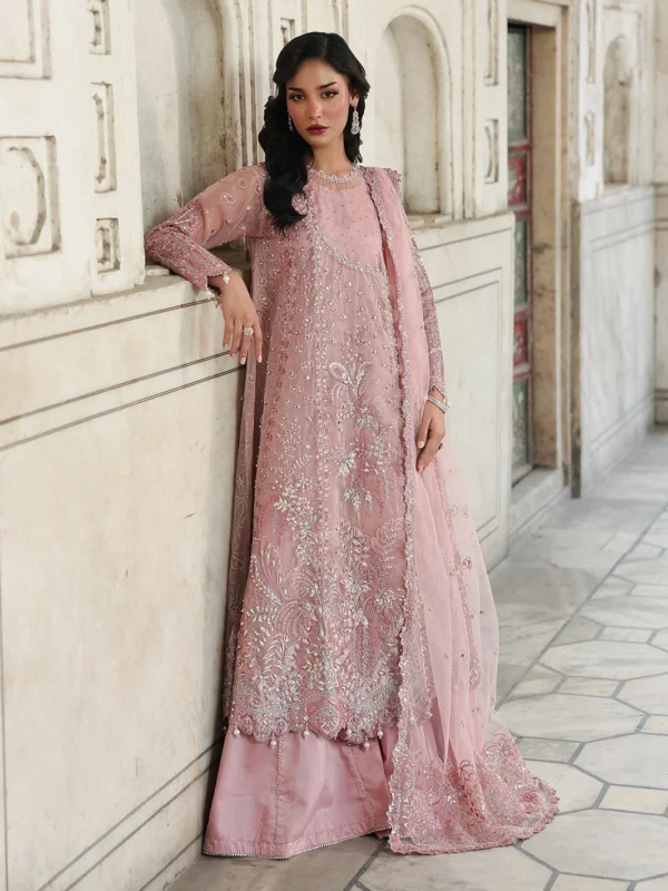 Zilverah organza sequin sharara party wear dress Pakistan — featured look
