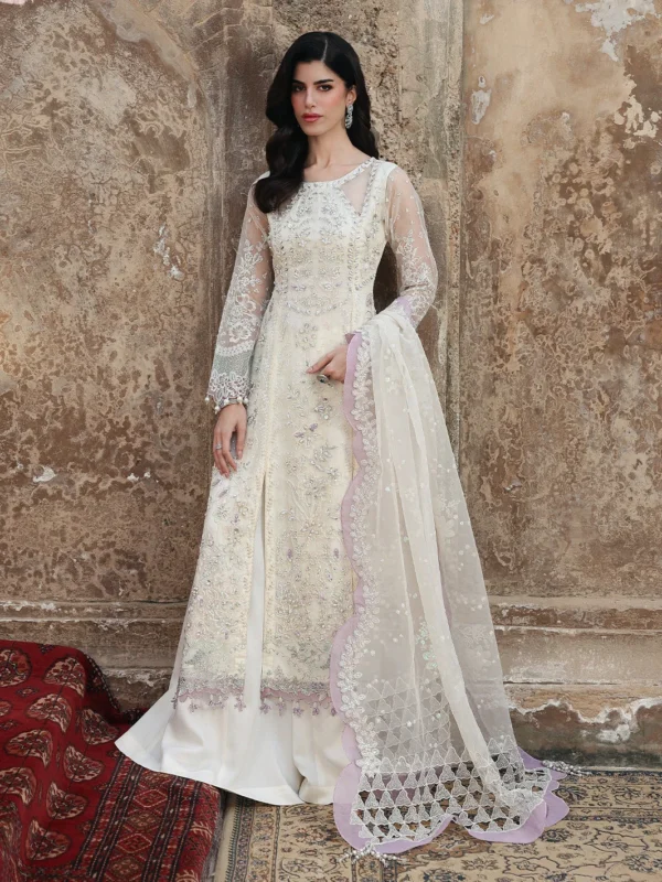 Zilverah Shama multi embellished organza sharara 3-piece party wear set Pakistan