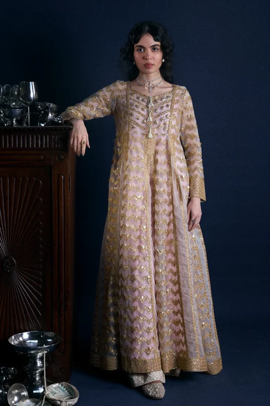 Zilverah Zarqash Off White Embroidered Anarkali Formal Wear Pakistan — Featured Look